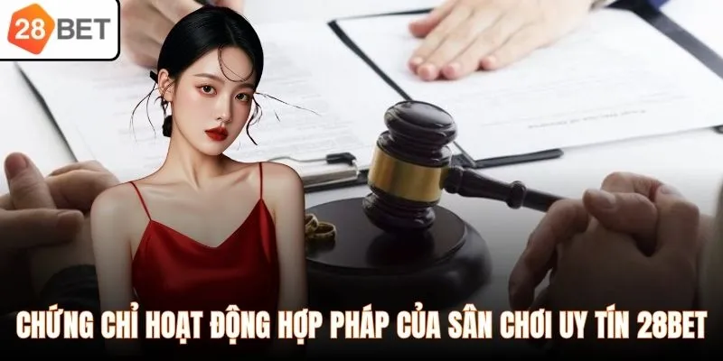 Chứng chỉ hoạt động hợp pháp của sân chơi uy tín 28BET